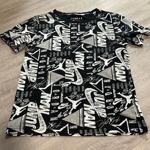 Boys Jordan Jump Man Print Cotton T-shirt - Youth Medium